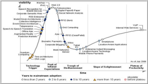 Gartner Hype Curve for 2006